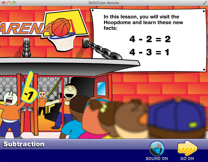 Math Fact Fluency Basketball Game Scene Intro