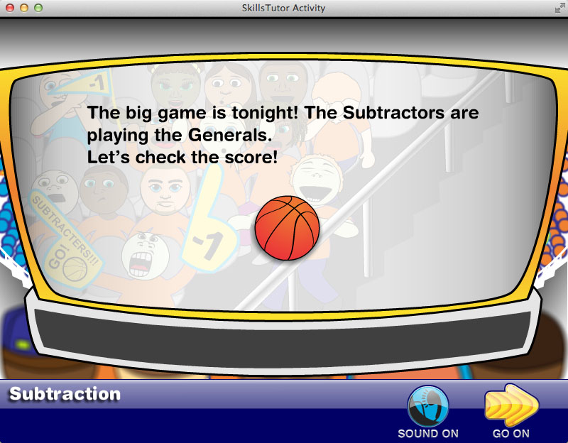 Math Fact Fluency Basketball Game Scene Facts Explanation