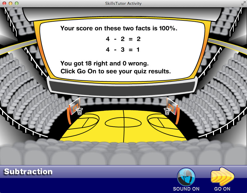 Math Fact Fluency Basketball Game Scene Closing