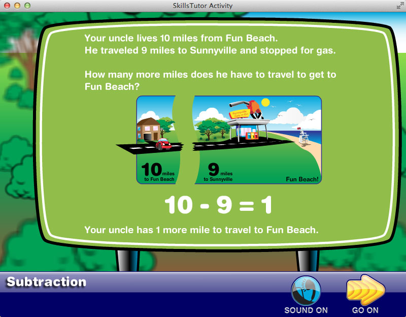 Math Fact Fluency Beach Car Trip Scene Facts Explanation