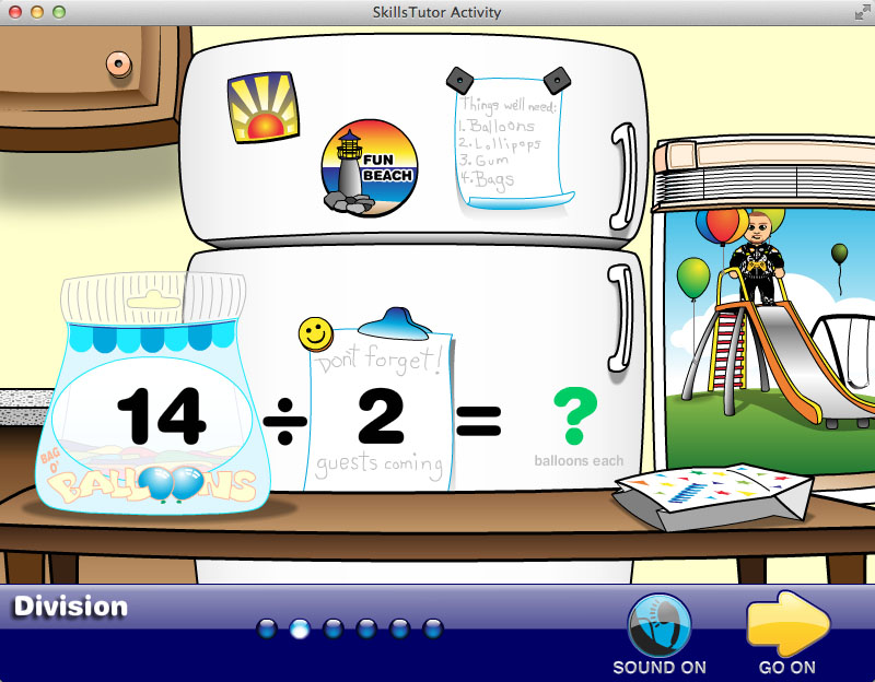 Math Fact Fluency Birthday Party Scene Practice