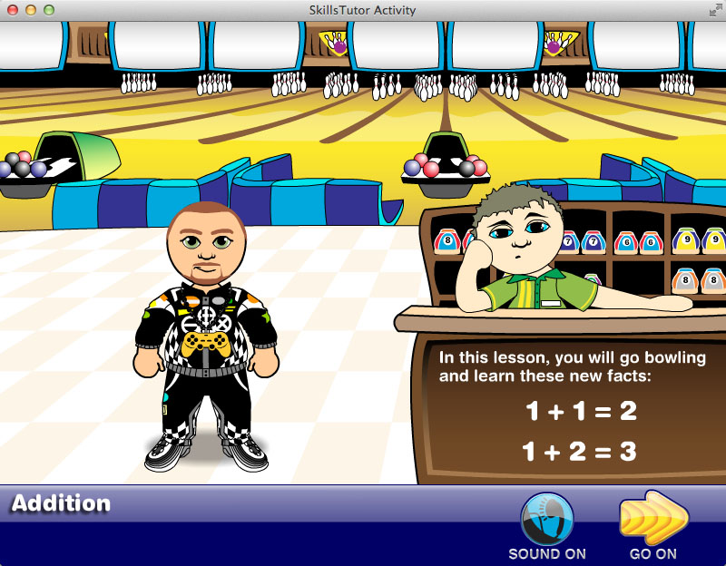 Math Fact Fluency Bowling Alley Scene Intro