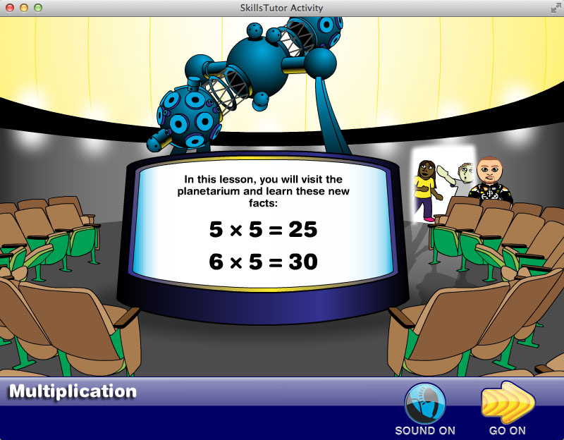 Math Fact Fluency Planetarium Scene Intro