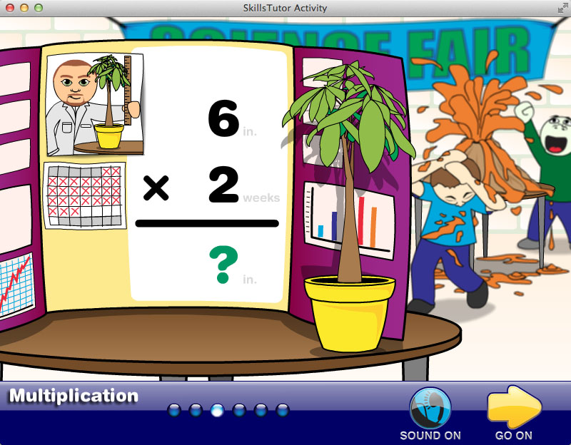 Math Fact Fluency Science Fair Scene Practice