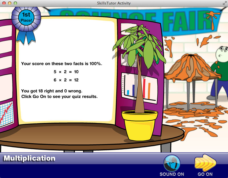 Math Fact Fluency Science Fair Scene Closing