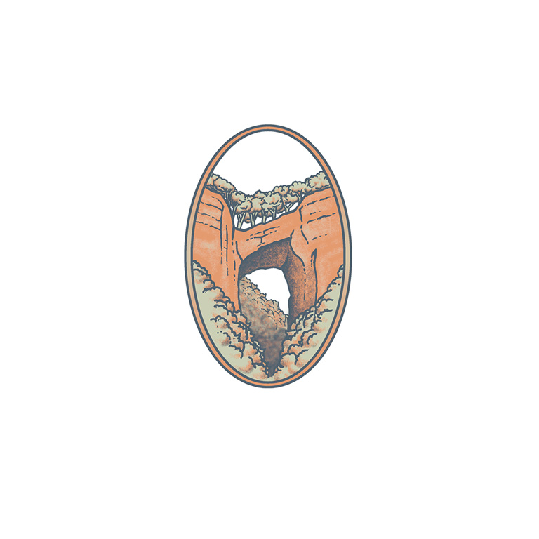 Natural Bridge Drip Glaze Enamel Art