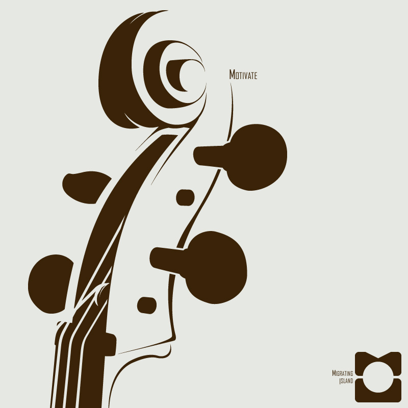 Migrating Island Motivate Cello Scroll cover art.
